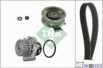 Ремкомплект ГРМ с водяным насосом INA 530017130
