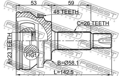 ШРУС наружный GEELY 1064001829