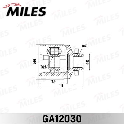 ШРУС внутренний правый Miles GA12030
