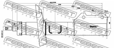 Амортизатор передний левый FEBEST 10660617FL