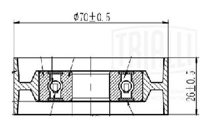 Ролик натяжной приводного ремня TRIALLI CM5944