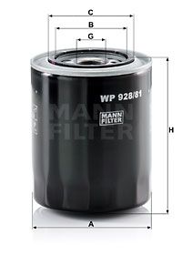 Фильтр масляный MANN-FILTER WP92881