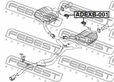 Крепление глушителя FEBEST ADEXB001