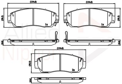 Колодки тормозные передние ALLIED NIPPON ADB32273