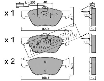 Комплект колодок для дискового тормоза TRUSTING 0852