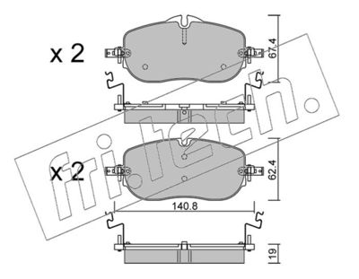Комплект колодок для дискового тормоза TRUSTING 13550