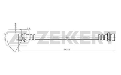 Шланг тормозной задний Zekkert BS9342