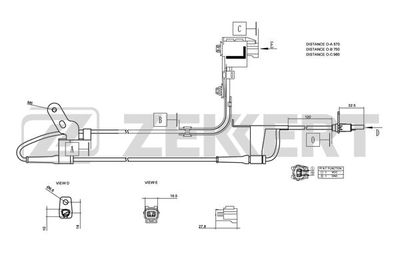 Датчик АБС передний левый Zekkert SE6074
