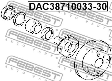 Подшипник передней ступицы FEBEST DAC3871003330