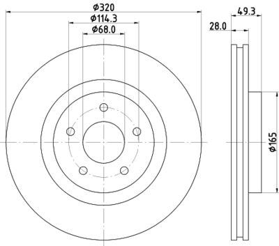 Диск тормозной передний Nisshinbo ND2051K