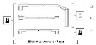 Комплект проводов высоковольтных MAGNETI MARELLI MSK929