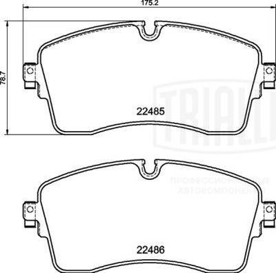 Колодки тормозные дисковые передние TRIALLI PF4351