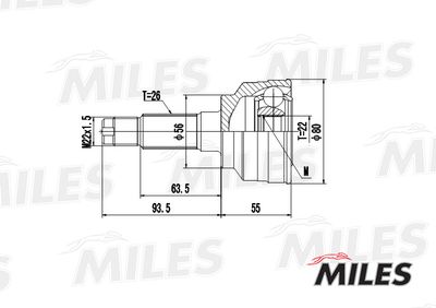 ШРУС наружный Miles GA20190