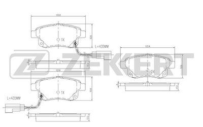Колодки тормозные задние Zekkert BS1682