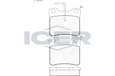 Колодки тормозные дисковые ICER 180787