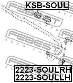 Втулка стабилизатора переднего FEBEST KSBSOUL