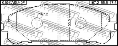 Колодки тормозные дисковые FEBEST 0101ASU40F