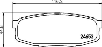 Колодки тормозные дисковые задние Nisshinbo NP1064