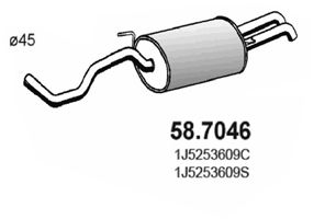 Глушитель задняя часть ASSO 587046