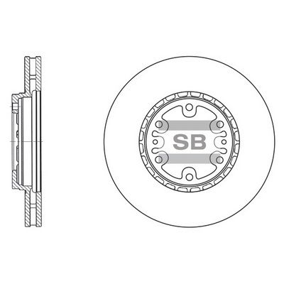 Диск тормозной передний SANGSIN SD1061