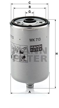 Фильтр топливный MANN-FILTER WK713