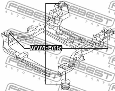 Сайлентблок подрамника передний VAG 7E0499035A