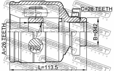 ШРУС внутренний правый FEBEST 2211BLRH