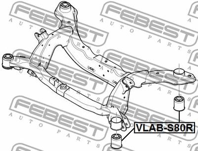 Сайлентблок заднего подрамника FEBEST VLABS80R