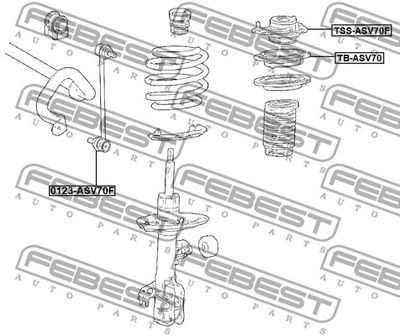 Опора амортизатора переднего FEBEST TSSASV70F