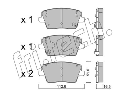 Комплект колодок для дискового тормоза TRUSTING 12420