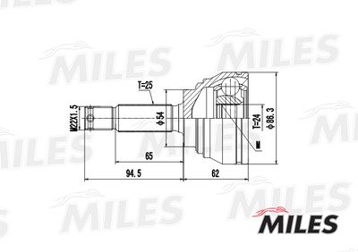 ШРУС наружный Miles GA20267