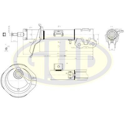 Стойка амортизатора передняя правая GUD GSA339080