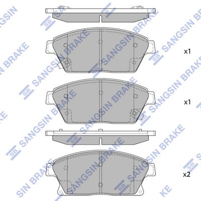 Колодки тормозные передние SANGSIN SP1480
