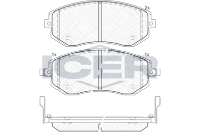 Колодки тормозные дисковые ICER 181717