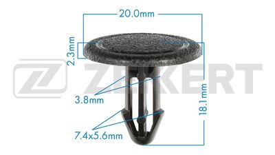 Клипса крепежная Zekkert BE3508