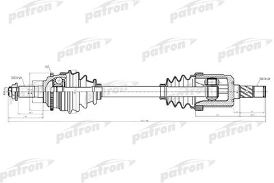 Полуось левая PATRON PDS3926