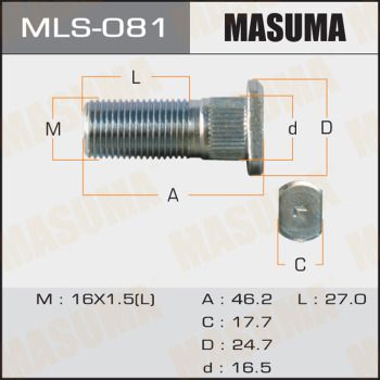 Шпилька колесная Masuma MLS081