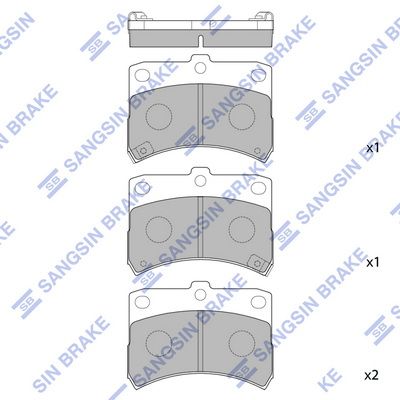 Колодки тормозные дисковые SANGSIN SP1594