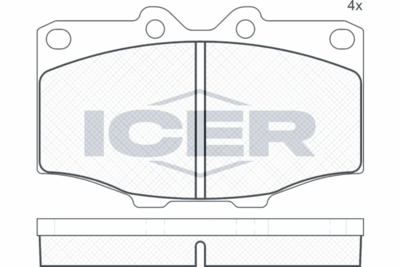 Колодки тормозные дисковые ICER 140352