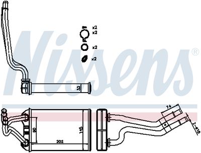 Радиатор отопителя NISSENS 70980