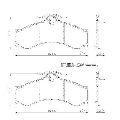Колодки тормозные дисковые передние TATSUMI TCA1201