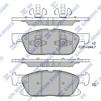 Колодки тормозные передние SANGSIN SP4251