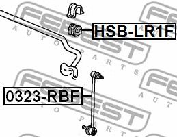 Втулка стабилизатора переднего FEBEST HSBLR1F