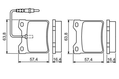 Колодки тормозные дисковые задние BOSCH 0986494055