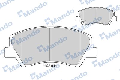 Колодки тормозные дисковые передние Mando MBF015271