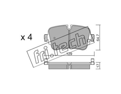 Комплект колодок для дискового тормоза TRUSTING 11300