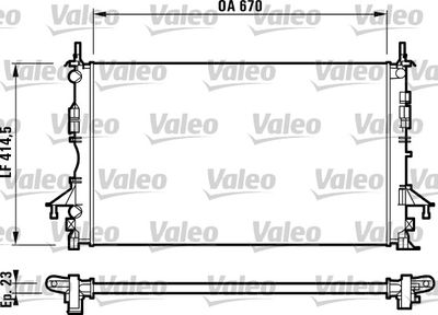 Радиатор системы охлаждения VALEO 732827
