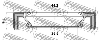 Сальник привода FEBEST 95GBY28440808X