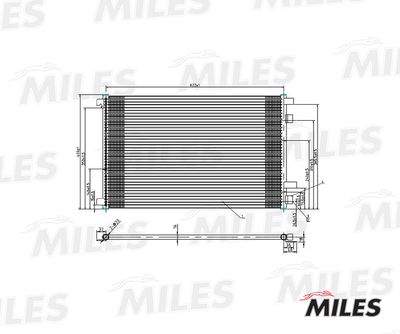 Радиатор кондиционера Miles ACCB015