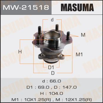 Ступица колеса с интегрированным подшипником Masuma MW21518